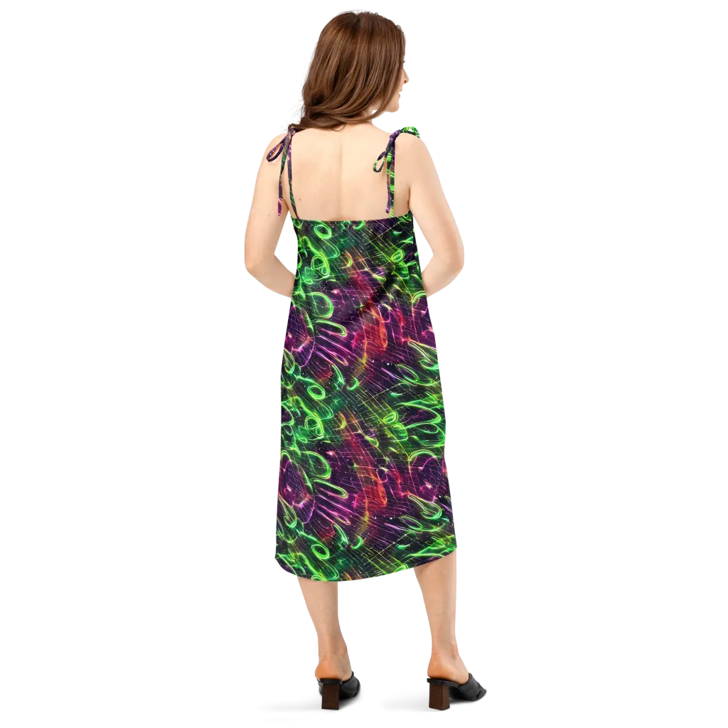 Quantum Ribbons on Slip Dress — Back