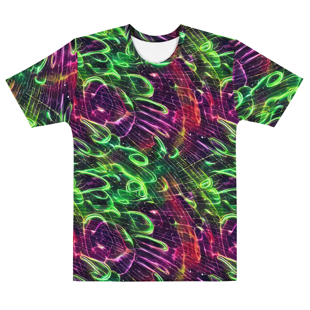 Quantum Ribbons on Men's Cotton Crew Neck T-Shirt — Front