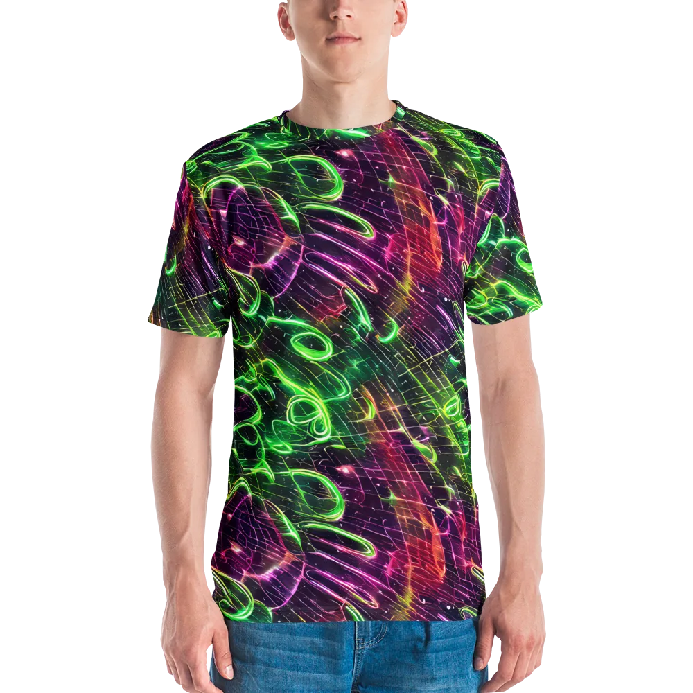 Quantum Ribbons on Men's Crew Neck T-Shirt — Front