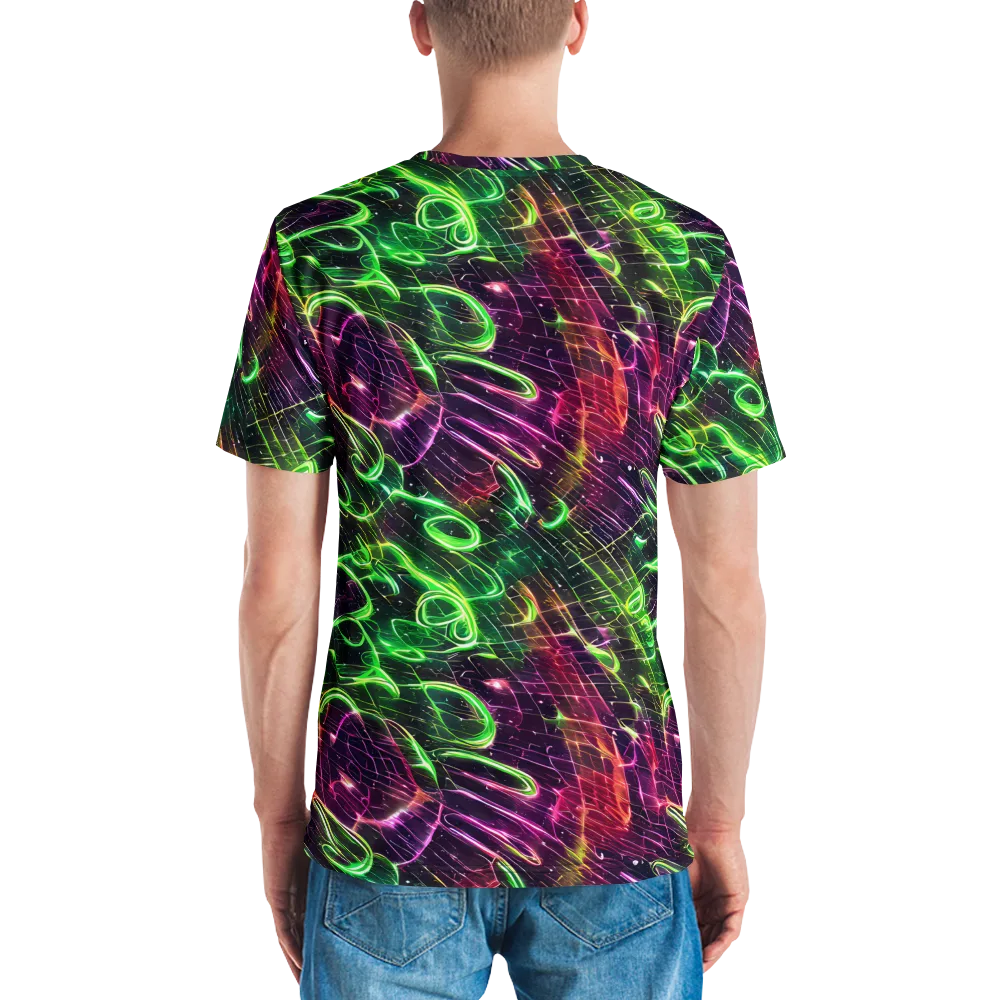 Quantum Ribbons on Men's Crew Neck T-Shirt — Back