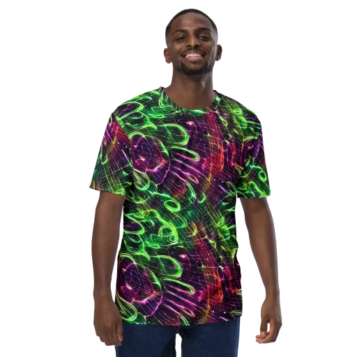 Quantum Ribbons on a Men's Crew Neck T-Shirt