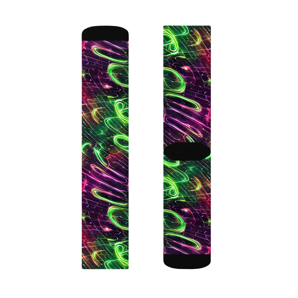 Quantum Ribbons on Socks — Right Sock