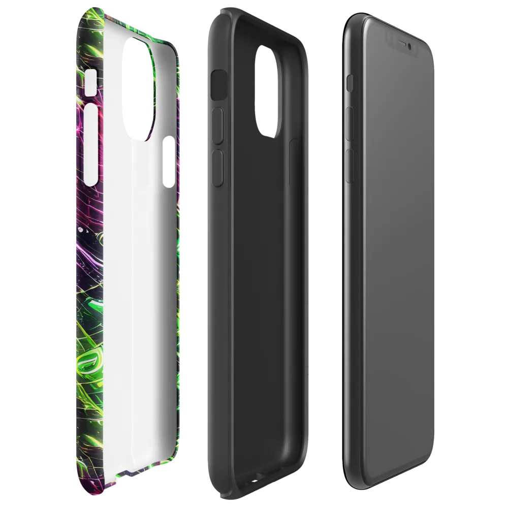 Quantum Ribbons on Tough Case for iPhone® — Right
