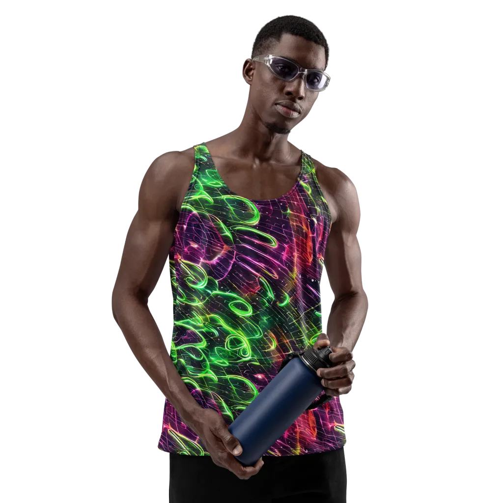 Quantum Ribbons on Men's Tank Top — Front