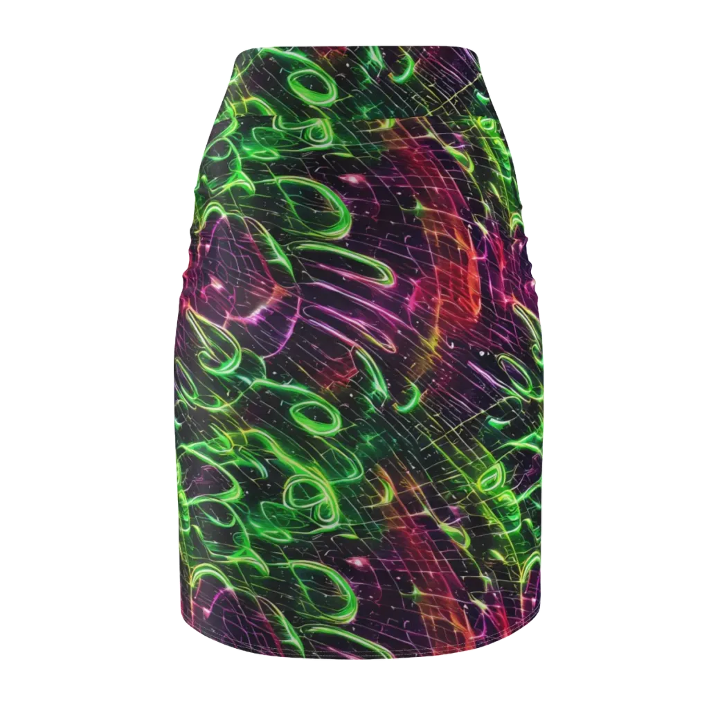 Quantum Ribbons on Pencil Skirt — Back