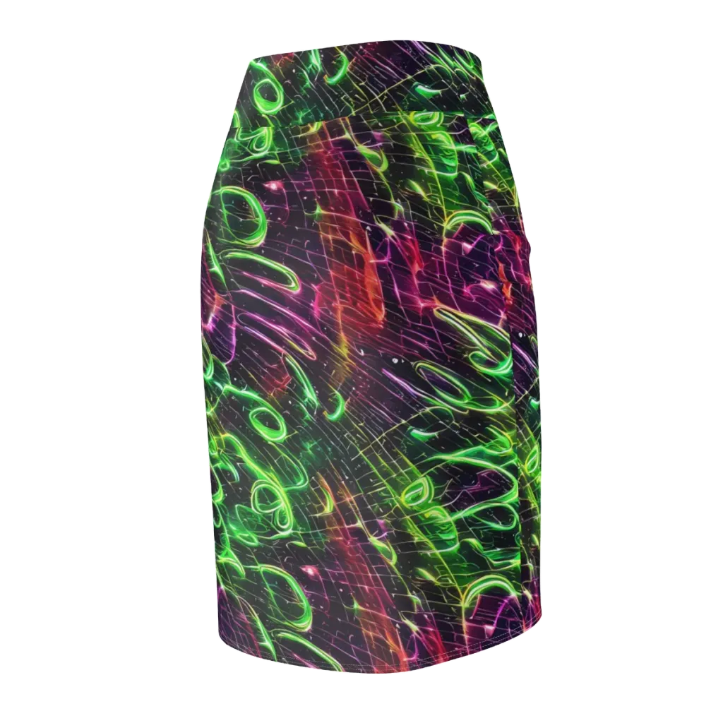 Quantum Ribbons on Pencil Skirt — Back Side