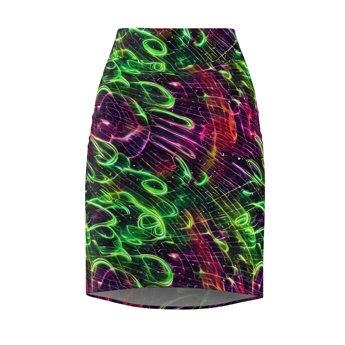 Quantum Ribbons on Pencil Skirt — Front