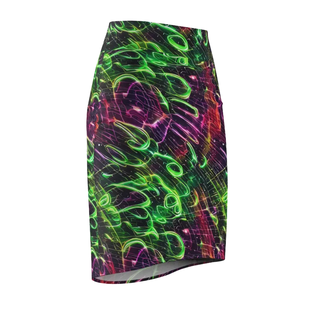 Quantum Ribbons on Pencil Skirt — Front Side