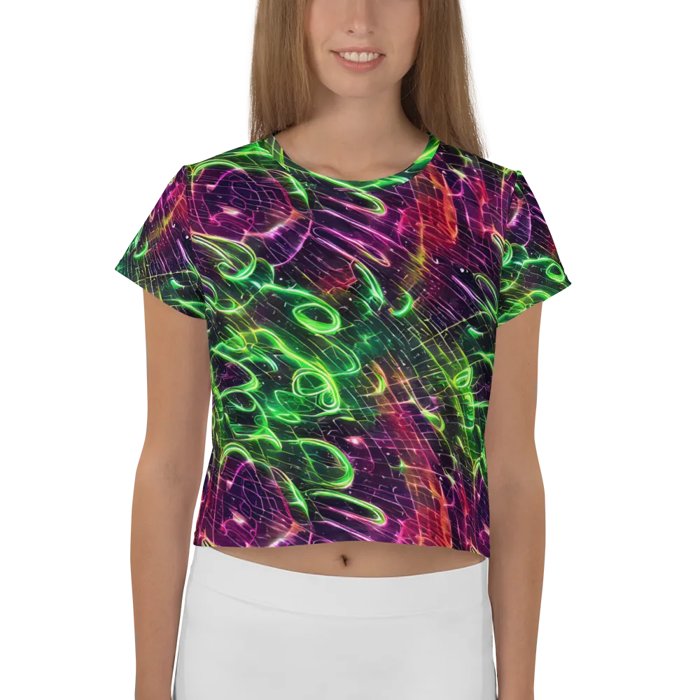 Quantum Ribbons on Crop Tee — Front