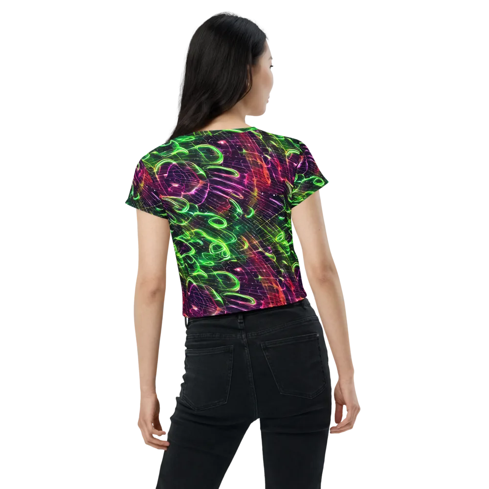 Quantum Ribbons on Crop Tee — Back