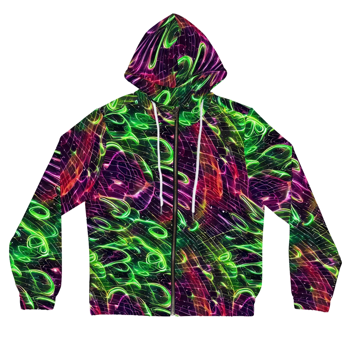 Quantum Ribbons on Women's Full-Zip Hoodie — Front