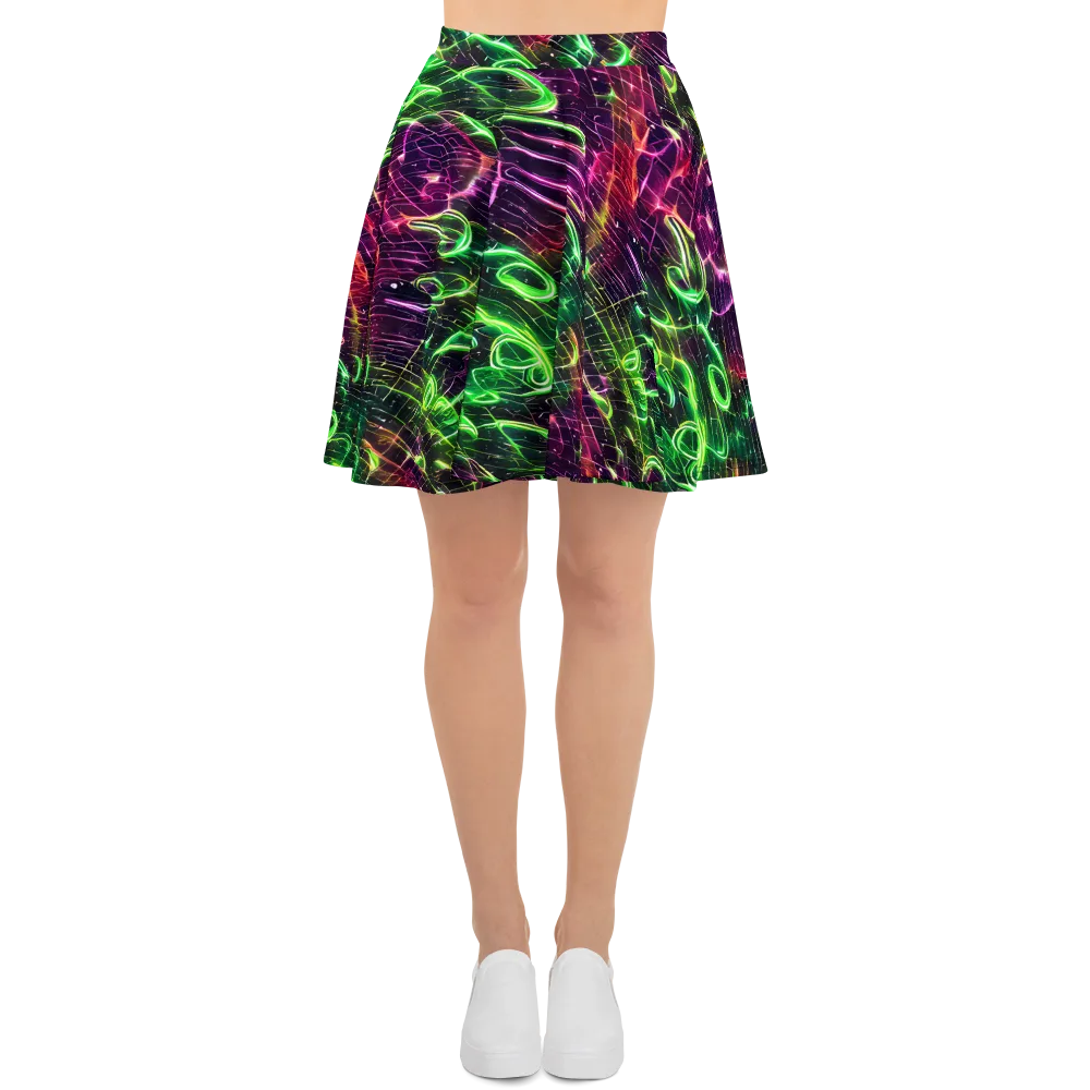 Quantum Ribbons on Skater Skirt — Front