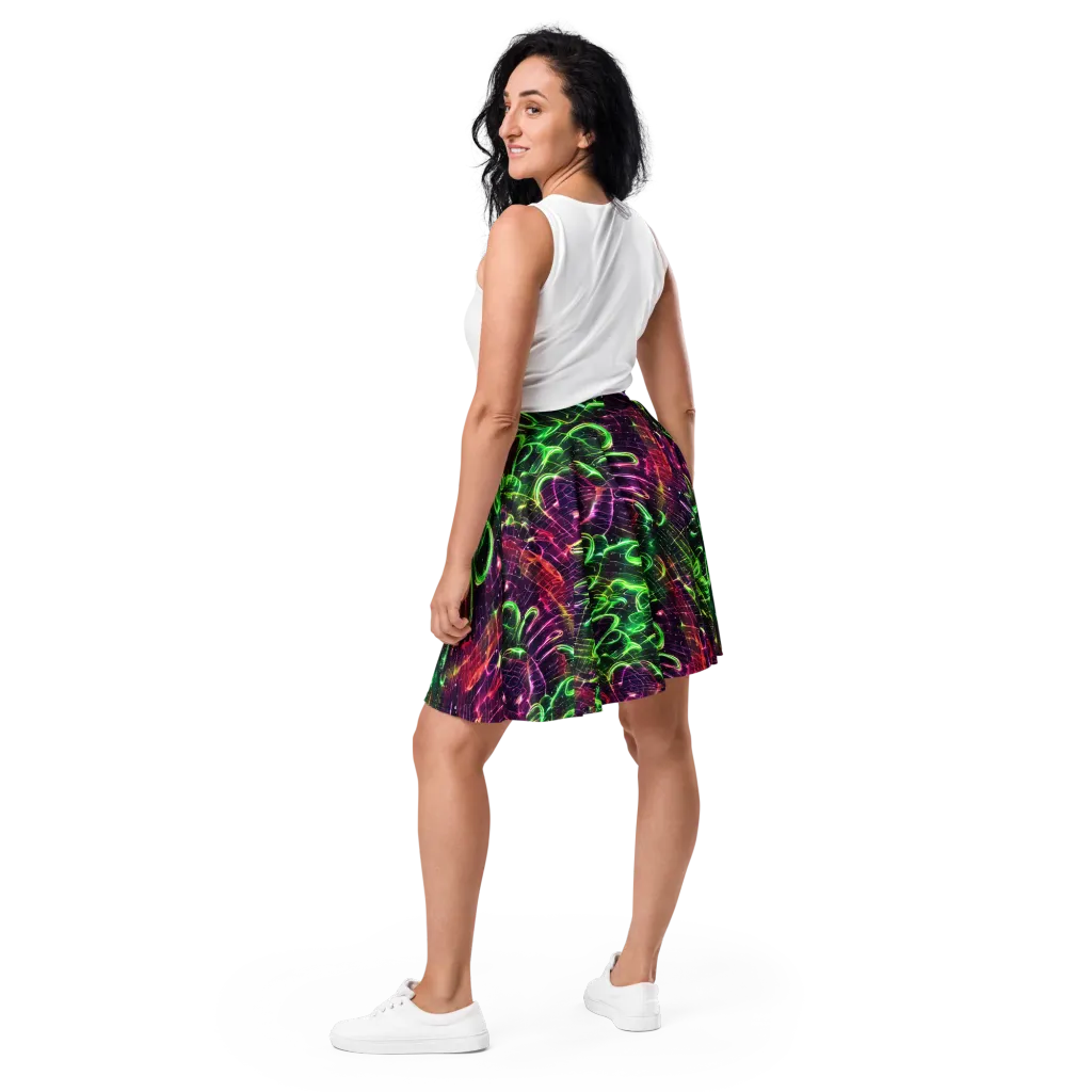 Quantum Ribbons on Skater Skirt — Back