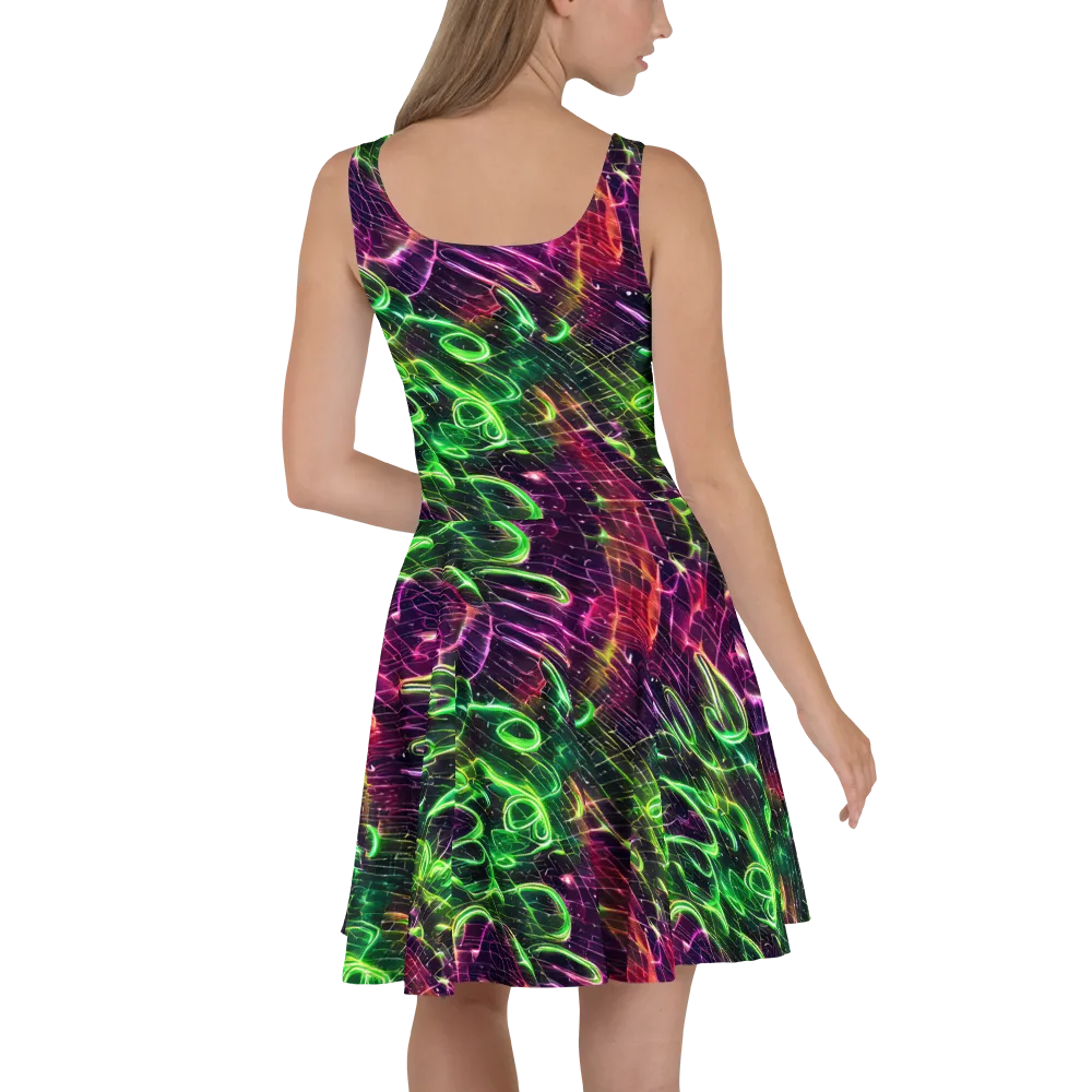 Quantum Ribbons on Skater Dress — Back