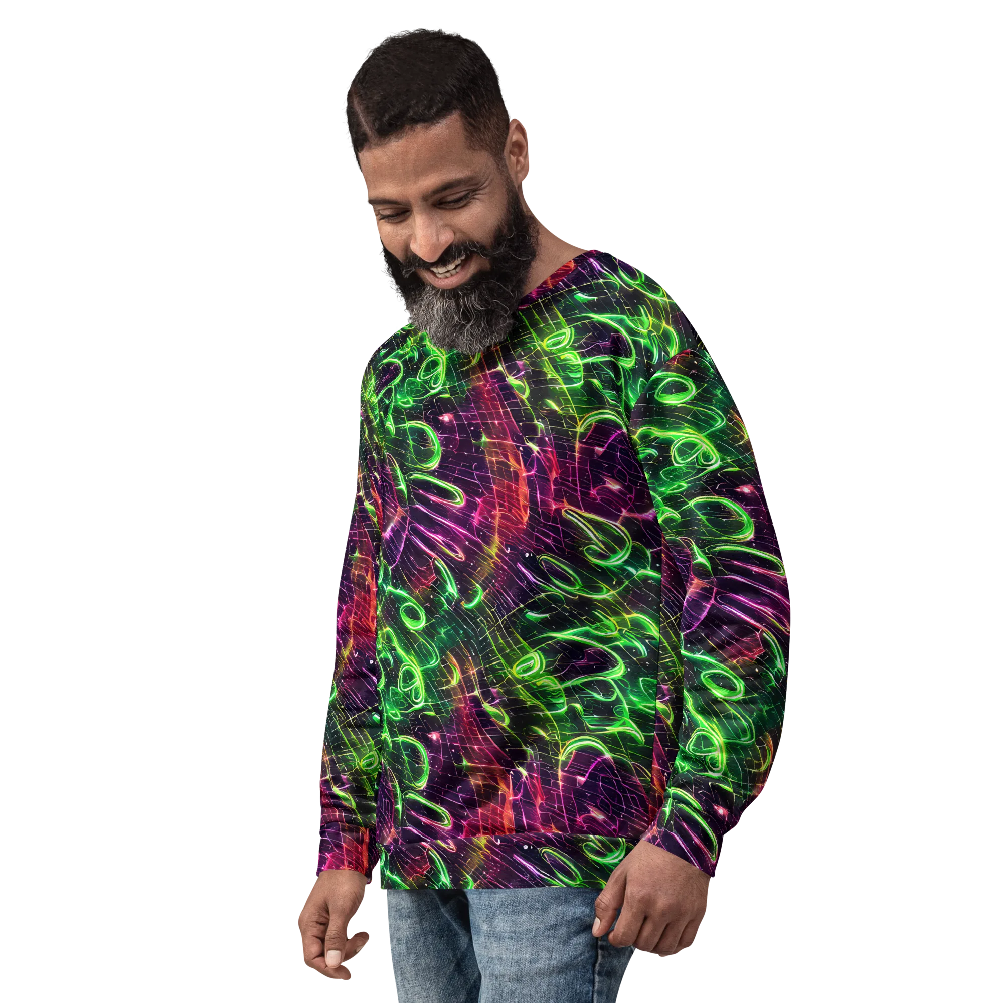 Quantum Ribbons on Sweatshirt — Left Front