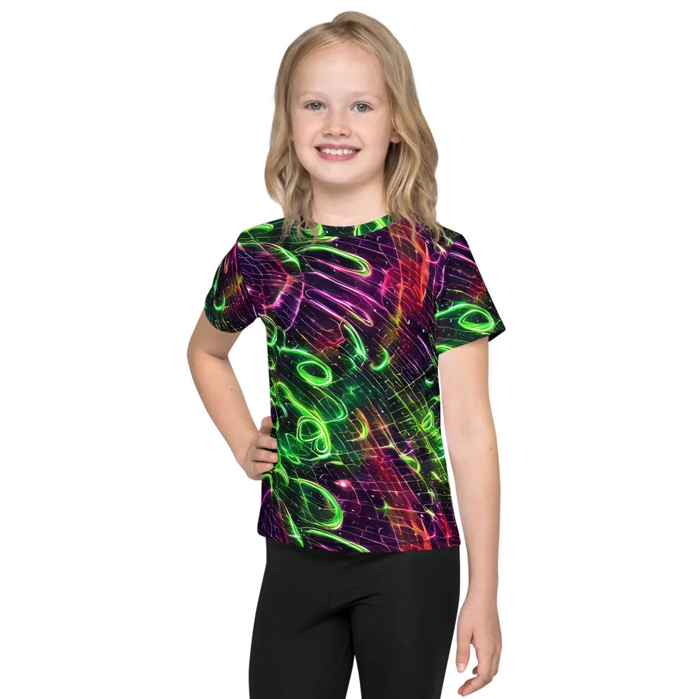 Quantum Ribbons on Kids Crew Neck T-Shirt — Front