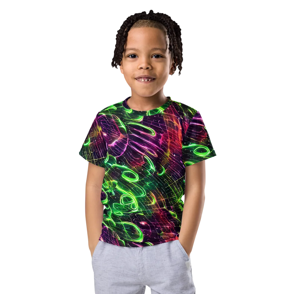 Quantum Ribbons on Kids Crew Neck T-Shirt — Front
