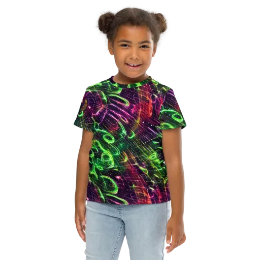 Quantum Ribbons on a Kids Crew Neck T-Shirt