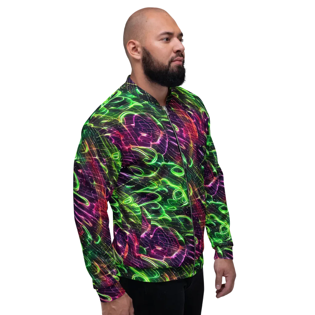 Quantum Ribbons on Bomber Jacket — Right
