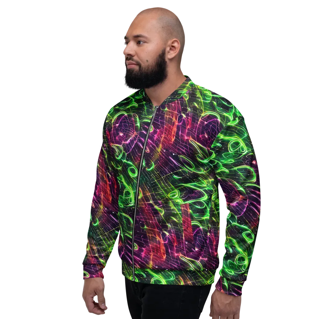 Quantum Ribbons on Bomber Jacket — Left