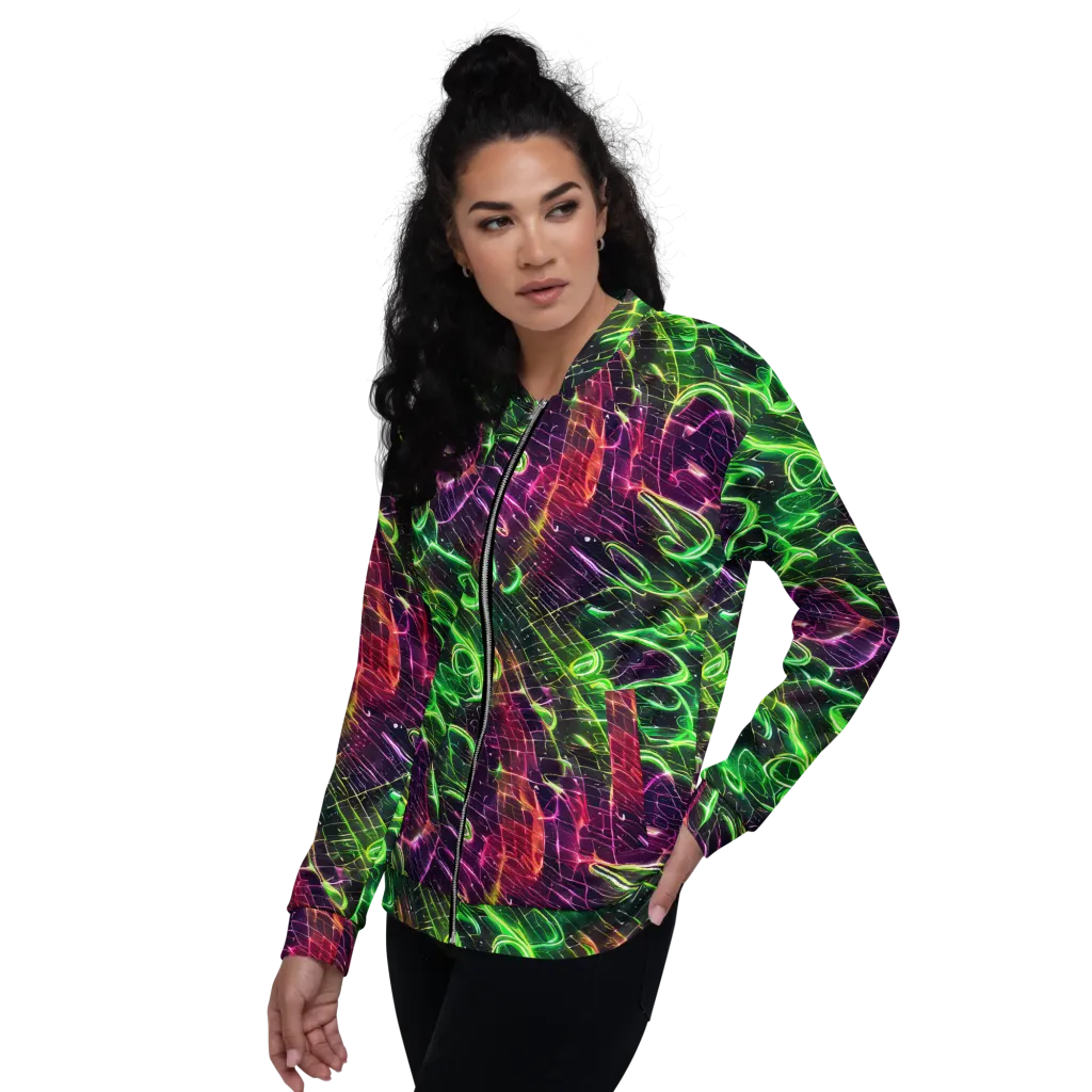 Quantum Ribbons on Bomber Jacket — Left