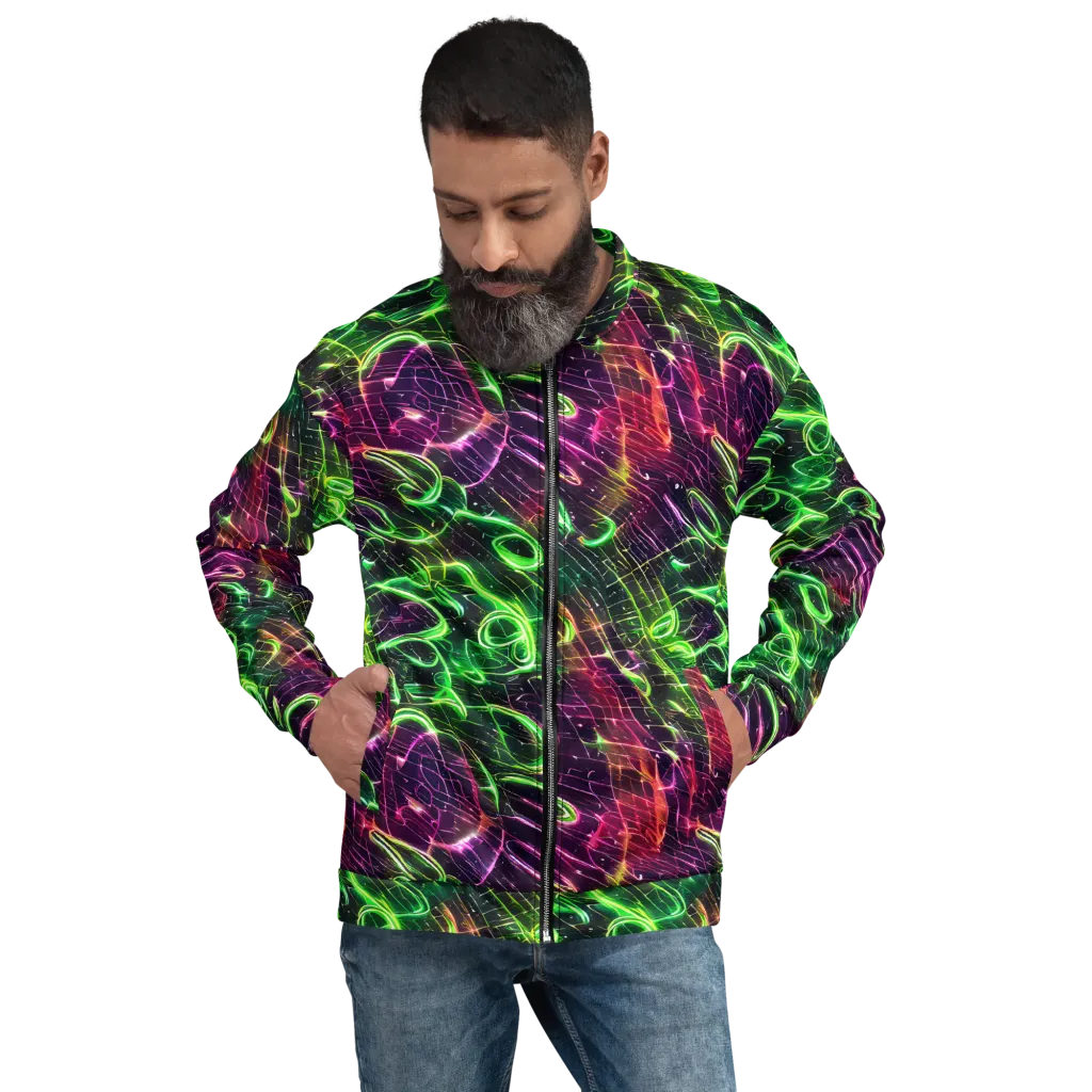 Quantum Ribbons on Bomber Jacket — Front