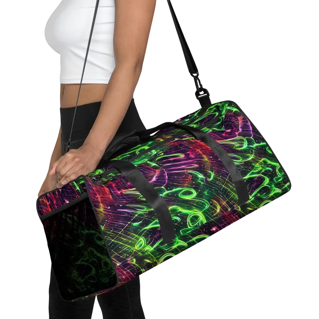 Quantum Ribbons on Duffle Bag — Front