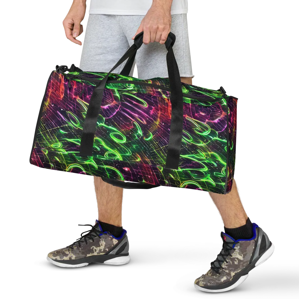Quantum Ribbons on Duffle Bag — Front