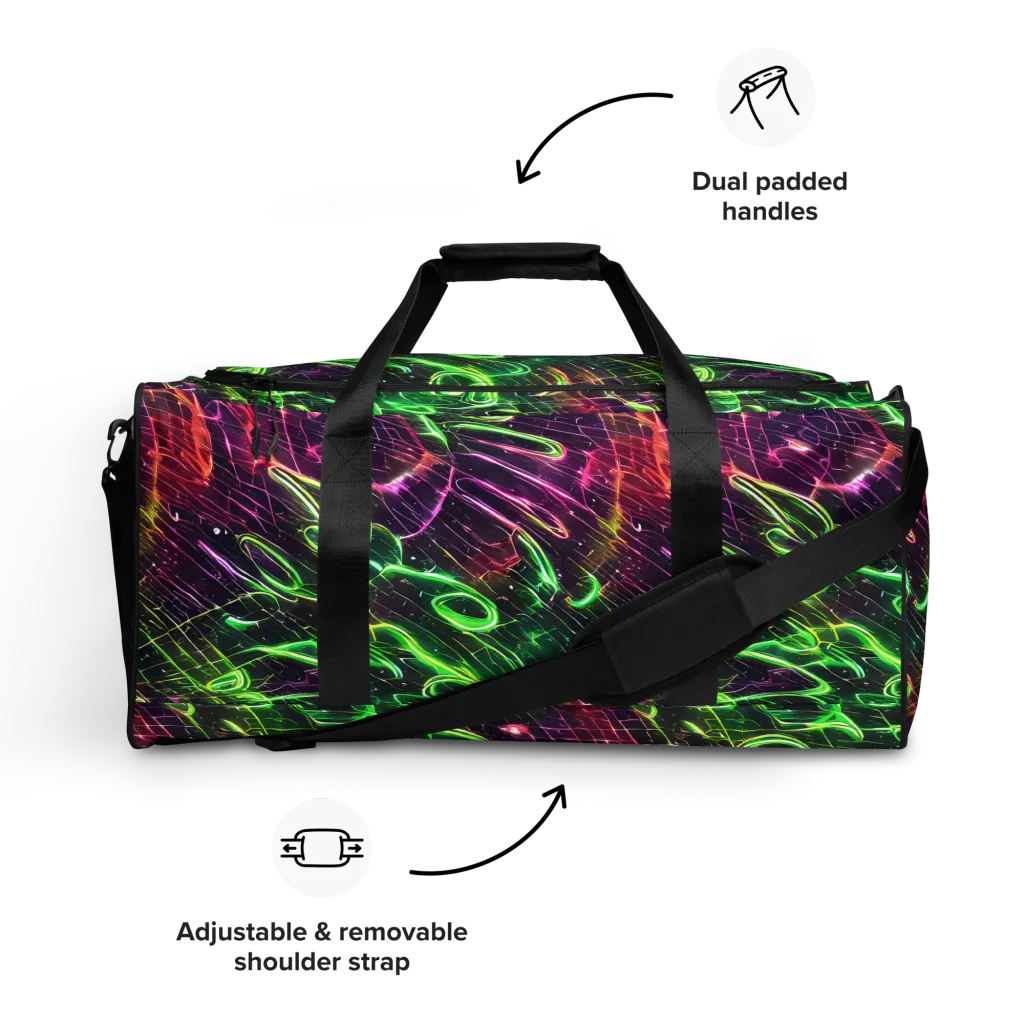 Quantum Ribbons on Duffle Bag — Front