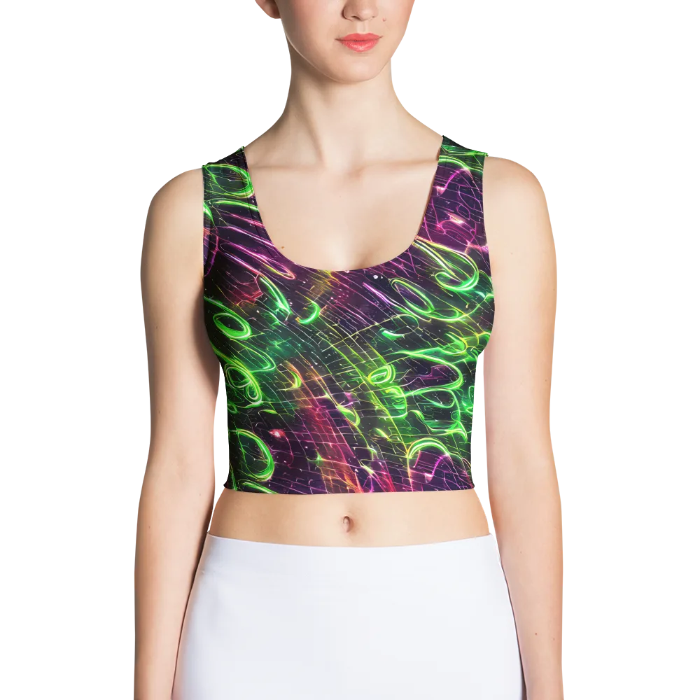 Quantum Ribbons on Crop Top — Front