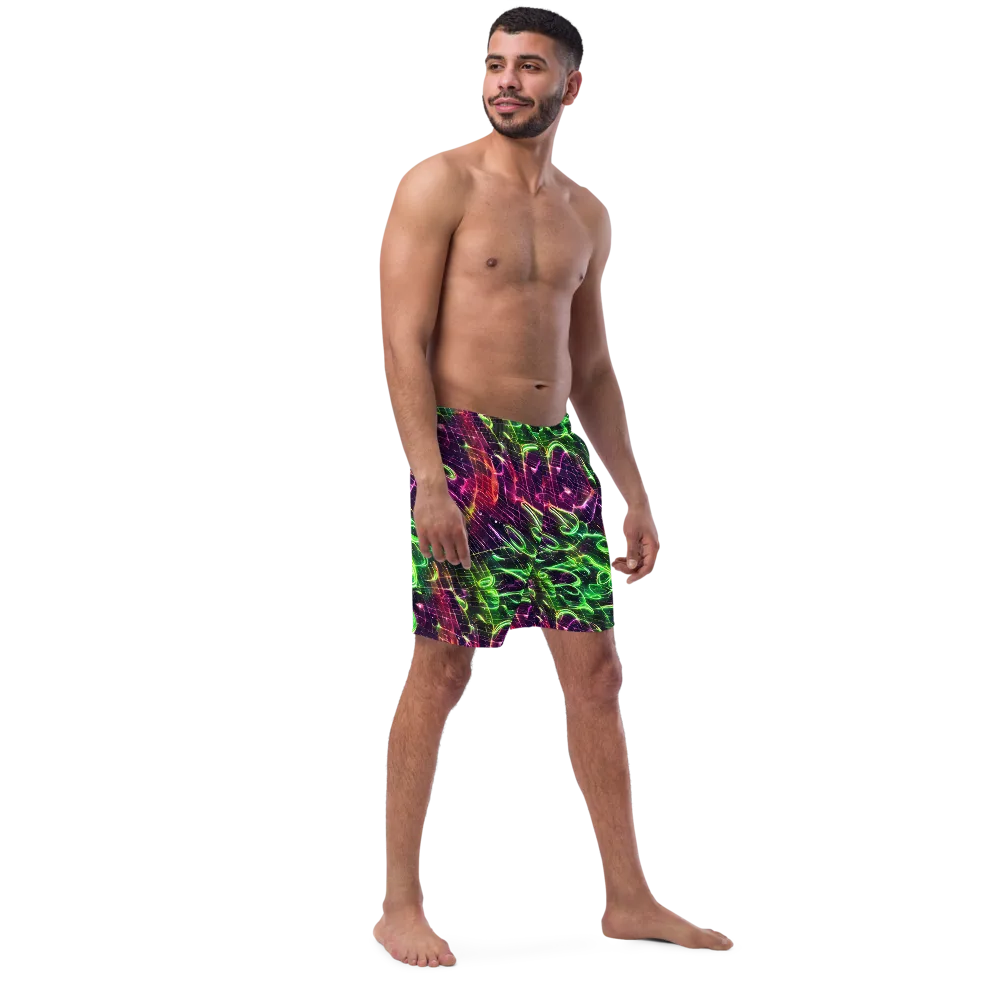 Quantum Ribbons on Swim Trunks — Right Front