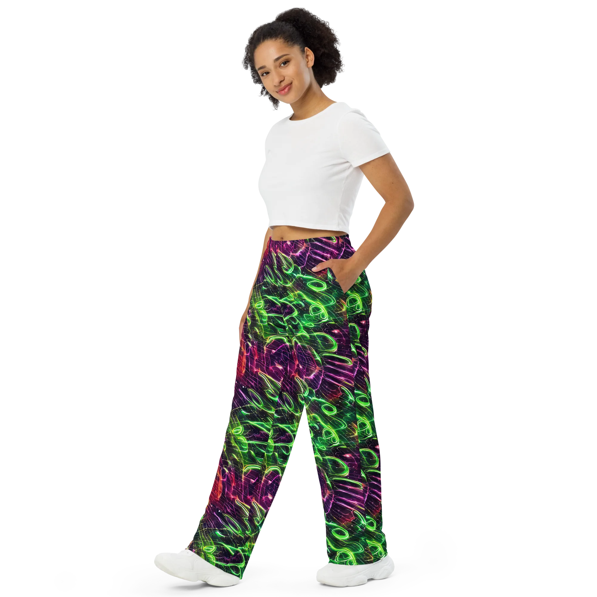 Quantum Ribbons on Wide-Leg Pants — Left Front
