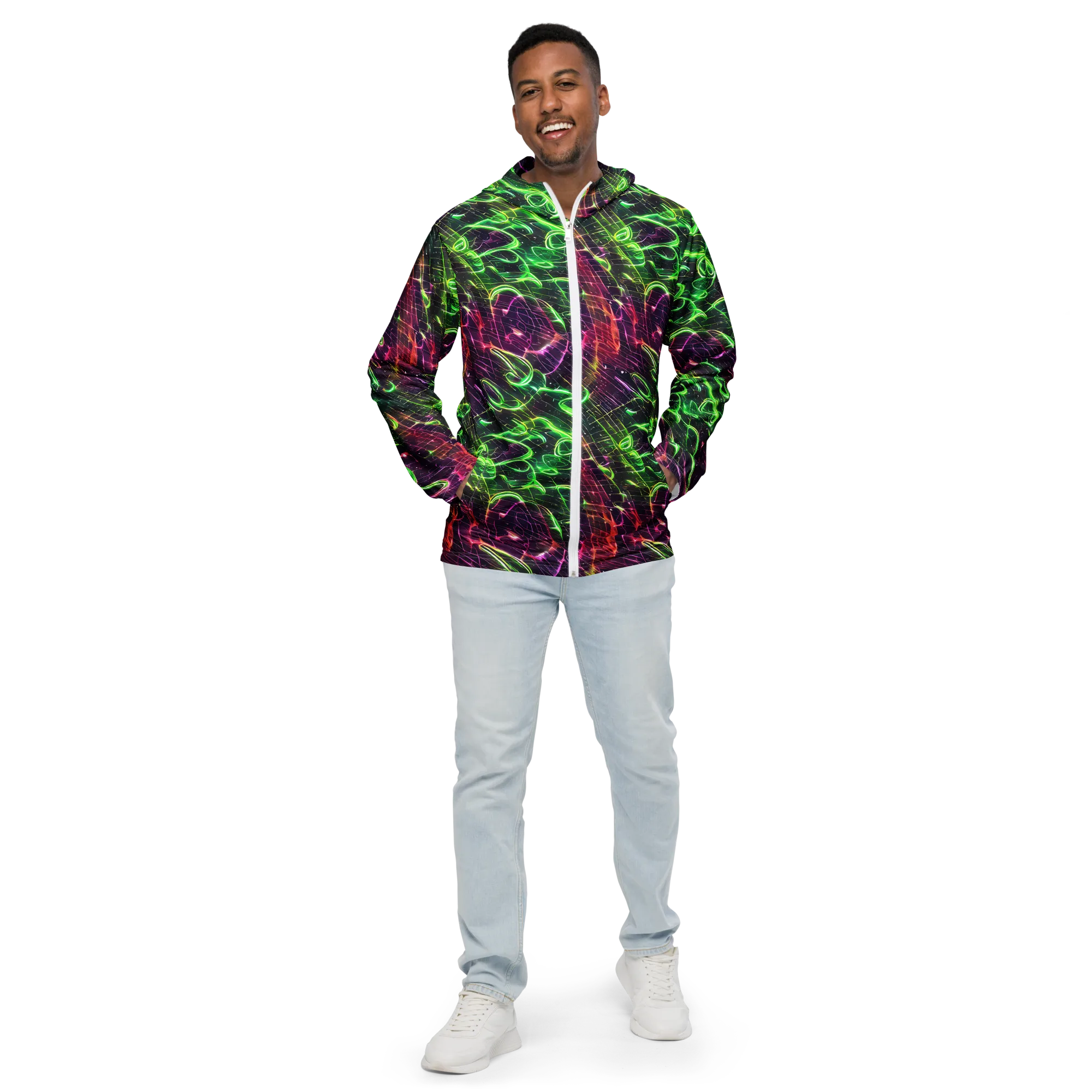 Quantum Ribbons on Men's Windbreaker — Front