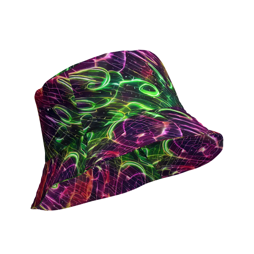 Quantum Ribbons on Reversible Bucket Hat — Product details Outside