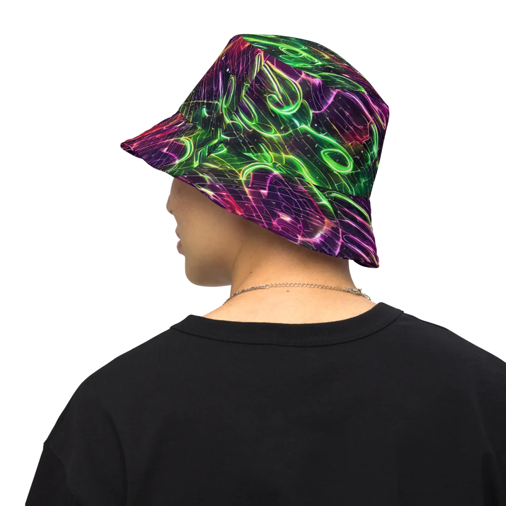 Quantum Ribbons on Reversible Bucket Hat — Back Inside