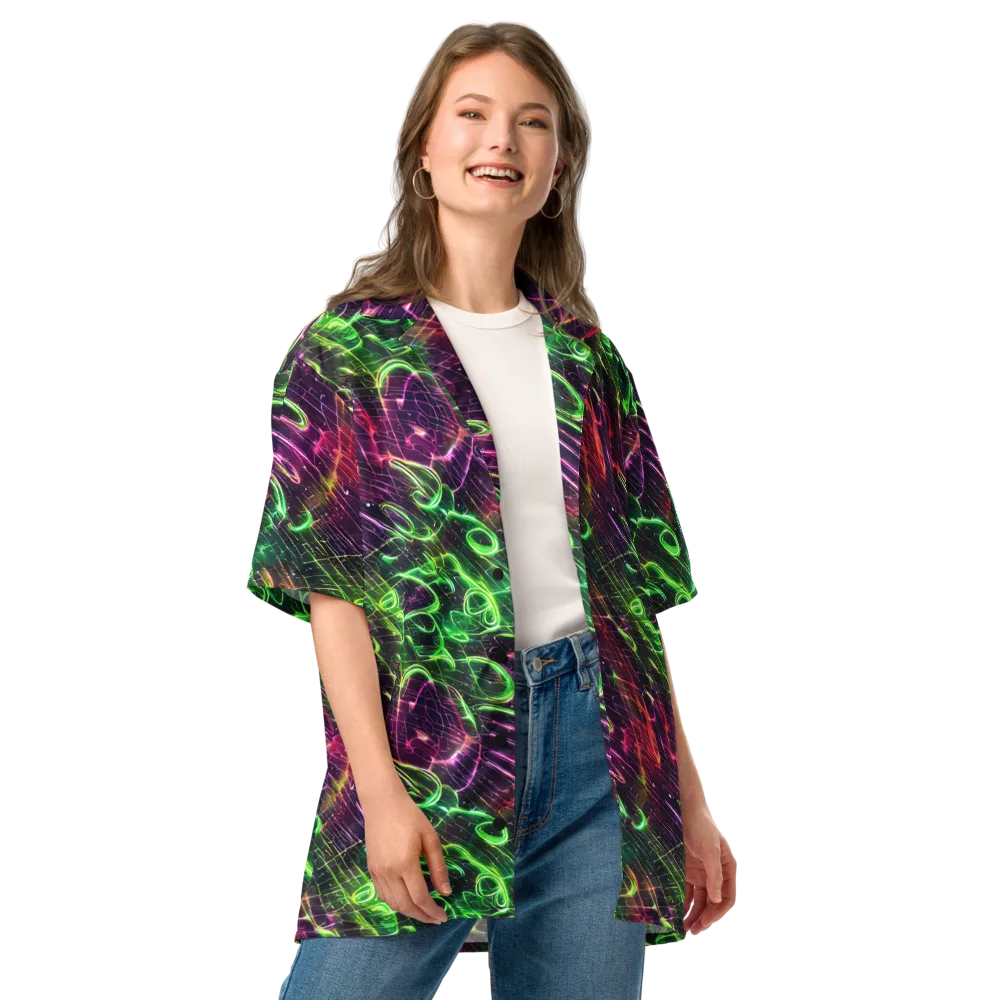 Quantum Ribbons on Button Shirt — Front
