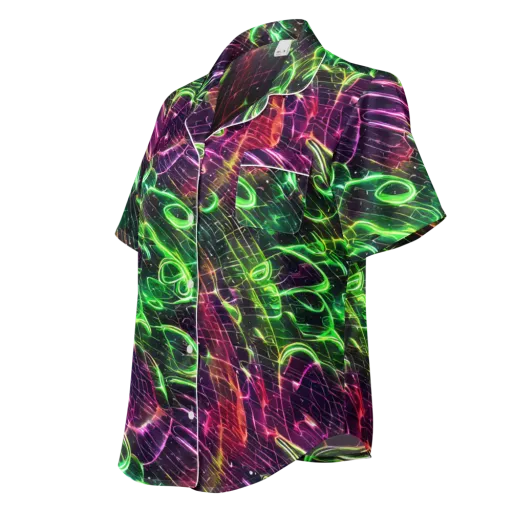 Quantum Ribbons on a Women's Short Sleeve Pajama Top
