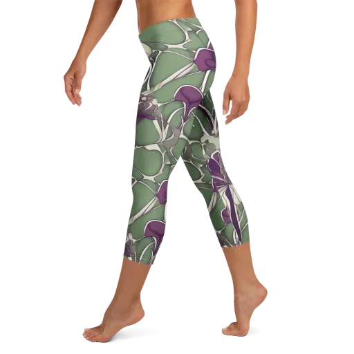 Violet Verdure on a Capri Leggings