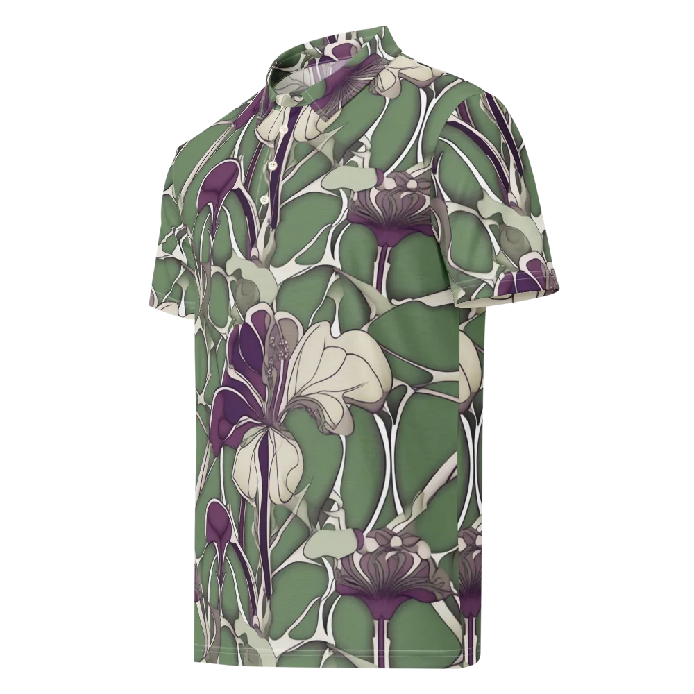 Violet Verdure on Men's Slim Fit Polo Shirt — Left Front