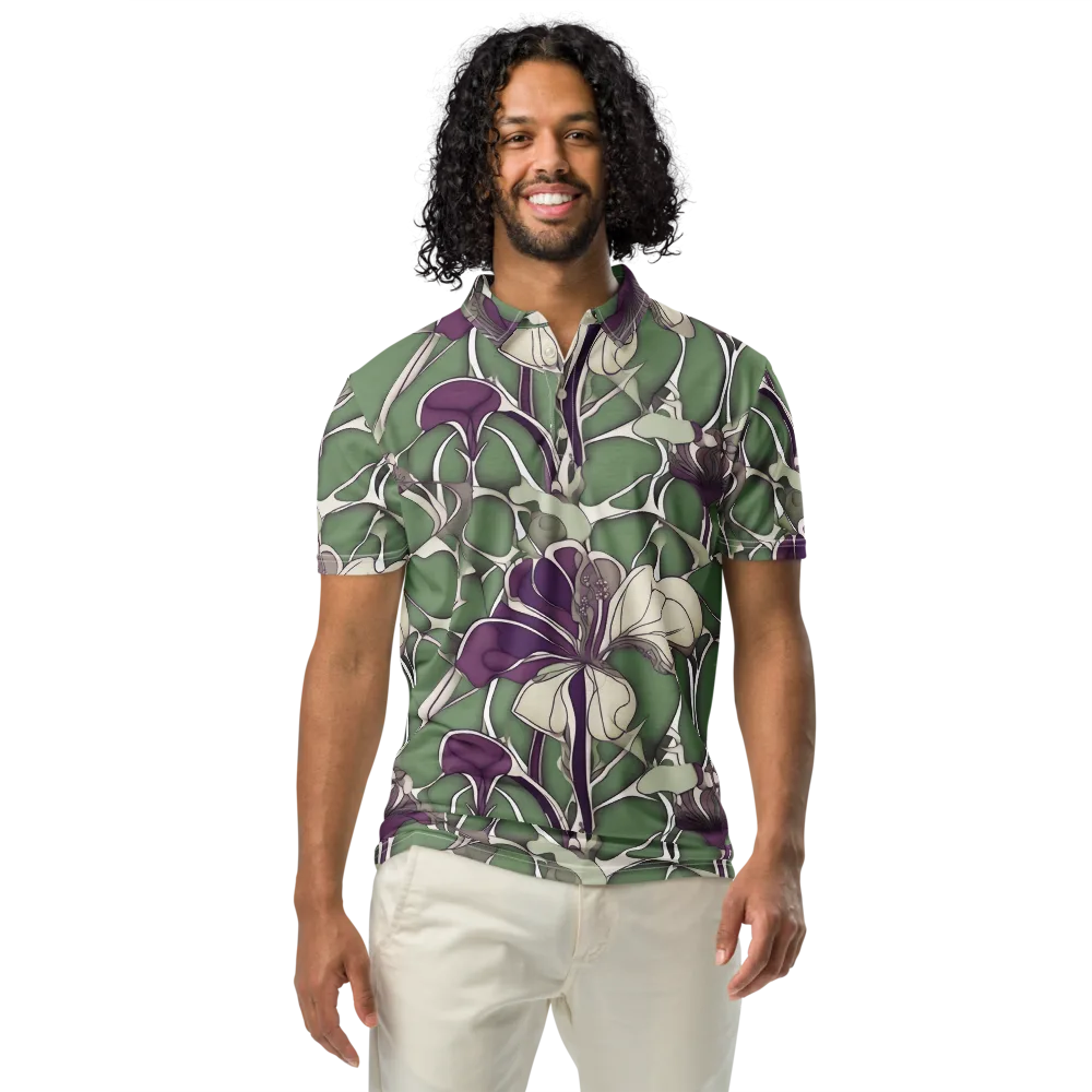 Violet Verdure on Men's Slim Fit Polo Shirt — Front