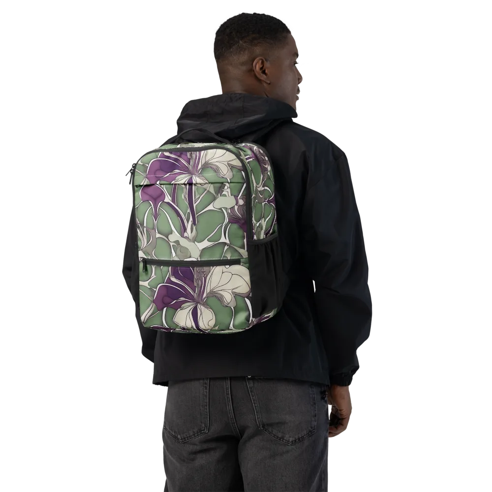 Violet Verdure on Utility Backpack — Back