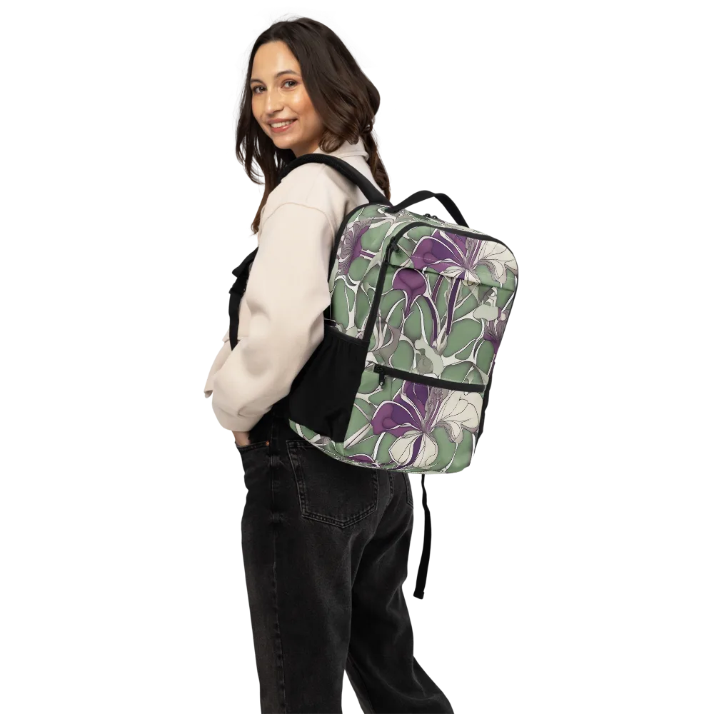 Violet Verdure on Utility Backpack — Back