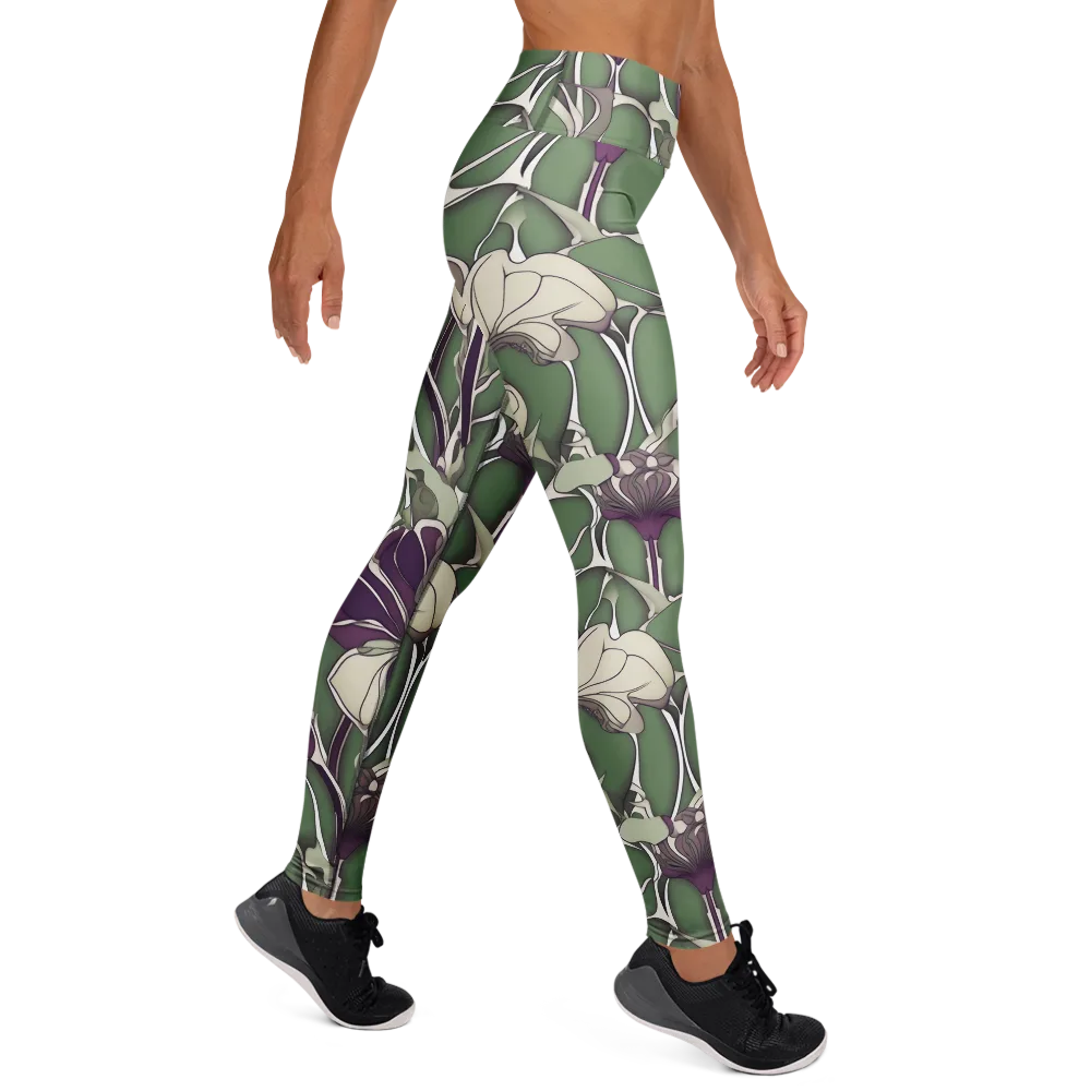 Violet Verdure on Yoga Leggings — Right