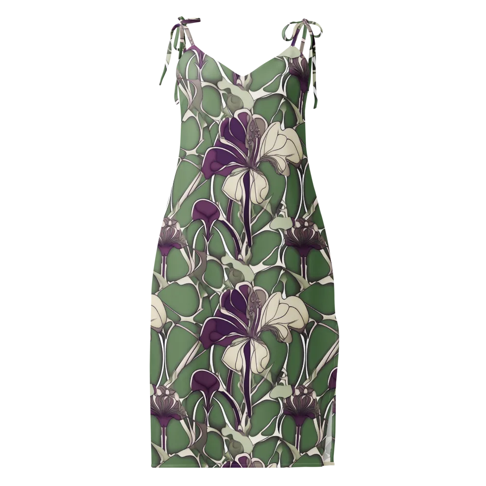 Violet Verdure on Slip Dress — Front