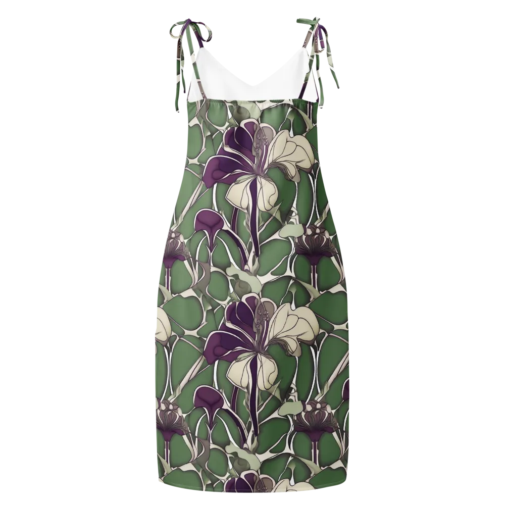 Violet Verdure on Slip Dress — Back