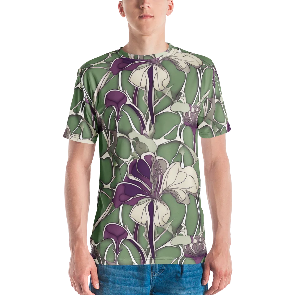 Violet Verdure on Men's Crew Neck T-Shirt — Front