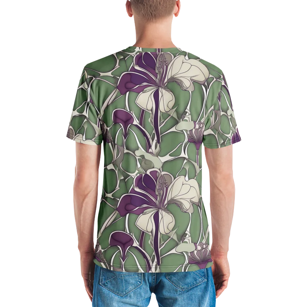 Violet Verdure on Men's Crew Neck T-Shirt — Back