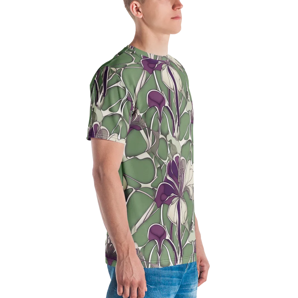 Violet Verdure on Men's Crew Neck T-Shirt — Right