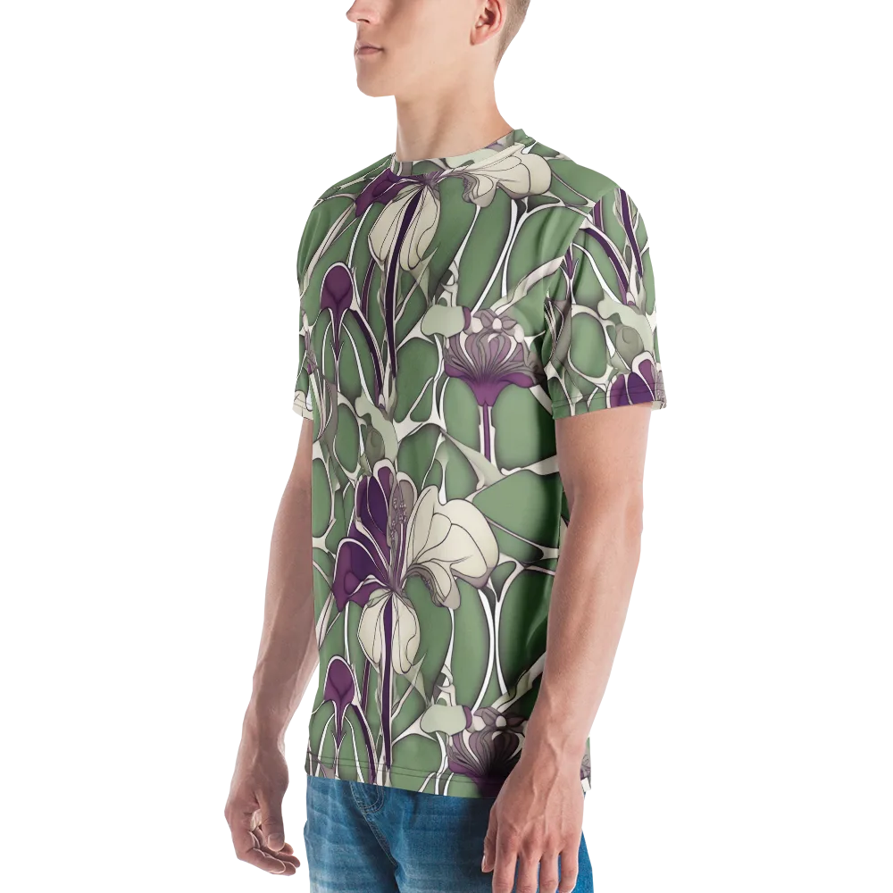 Violet Verdure on Men's Crew Neck T-Shirt — Left