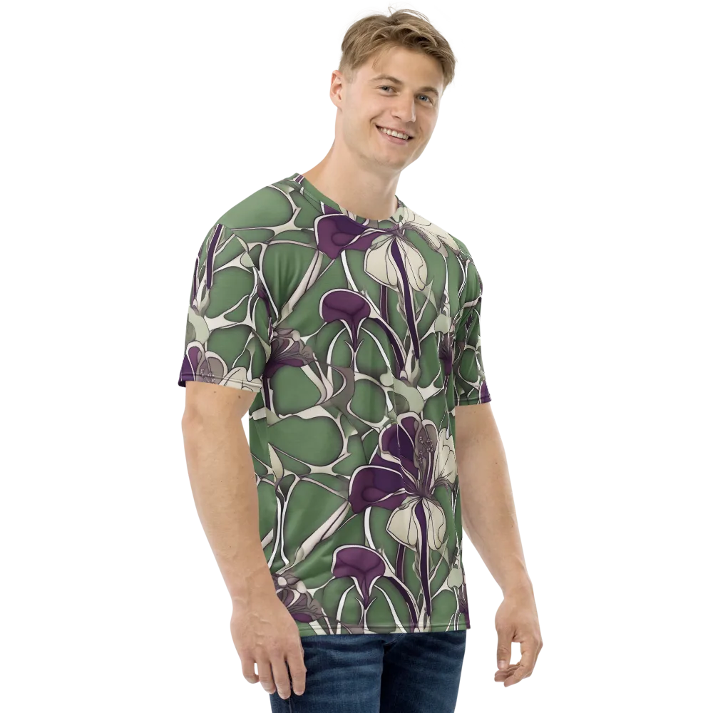 Violet Verdure on Men's Crew Neck T-Shirt — Right